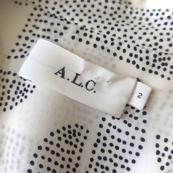 A.L.C. "Isobel" dress in half-moon patterned silk. - Picture 10 of 11